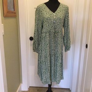 Floral Green Dress